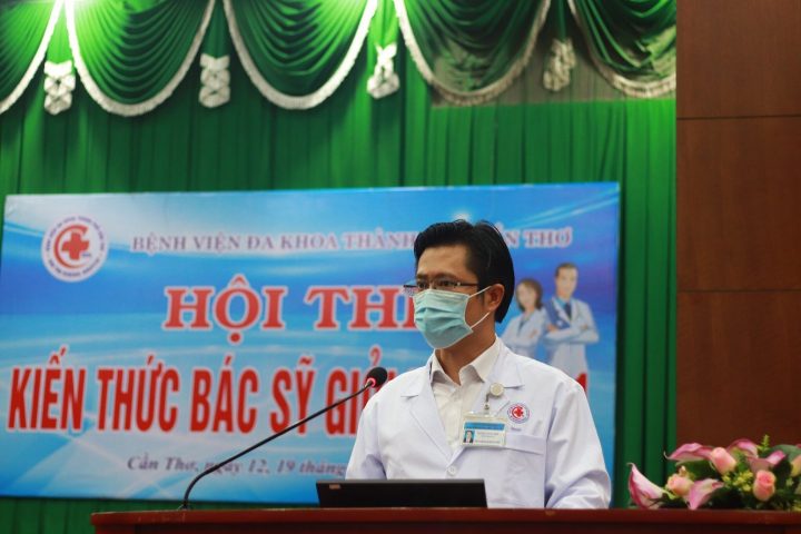 Bác sĩ Nguyễn Trung Hiếu phát biểu tại Hội nghị kiến thức bác sĩ giỏi